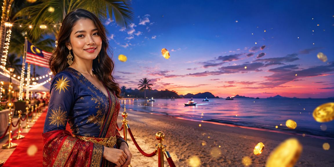 Pengguna di Langkawi menggunakan platform pertaruhan gt20 dengan pemandangan latar belakang pulau