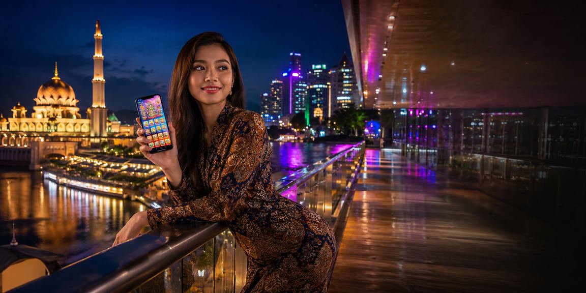 Pengguna Malaysia menggunakan aplikasi mudah alih gt20 di Putrajaya untuk bermain kasino dalam talian